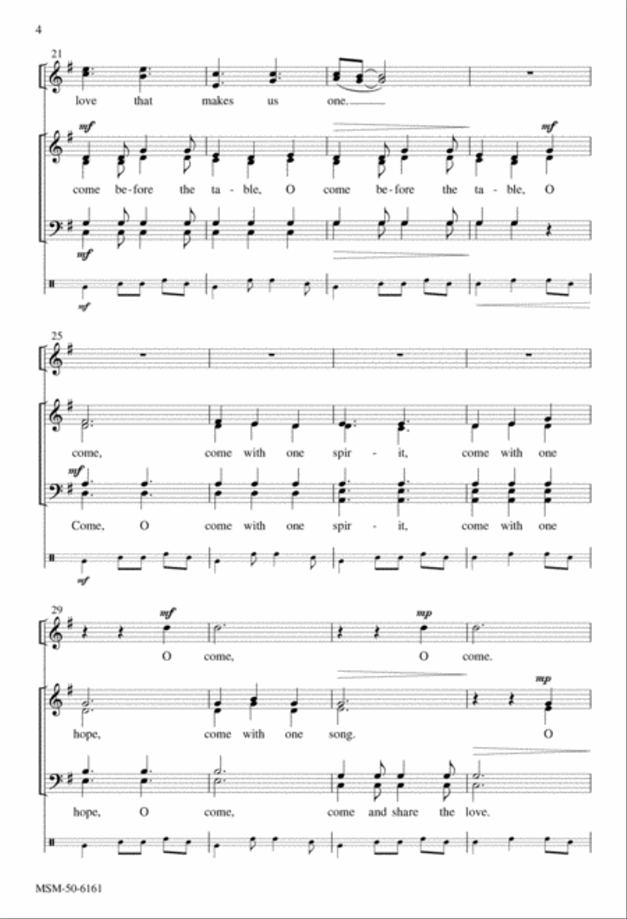 Come Before the Table 4-Part scores gallery preview page 3