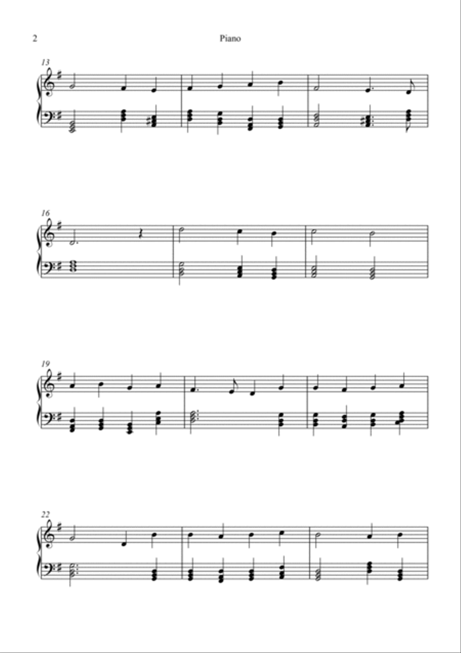 Oh, Come, All Ye Faithful (Adeste Fideles) Piano Solo scores gallery preview page 2