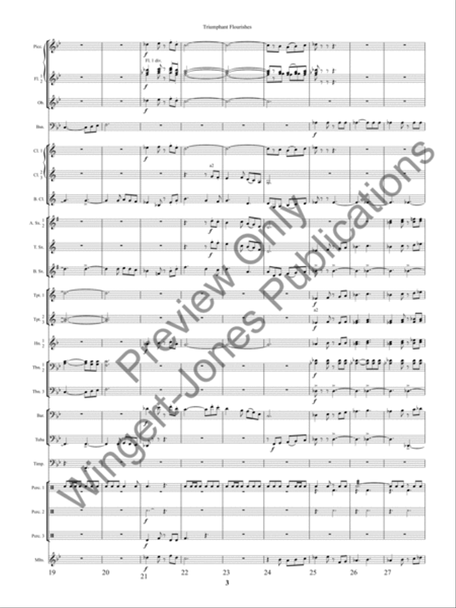 Triumphant Flourishes Concert Band scores gallery preview page 6