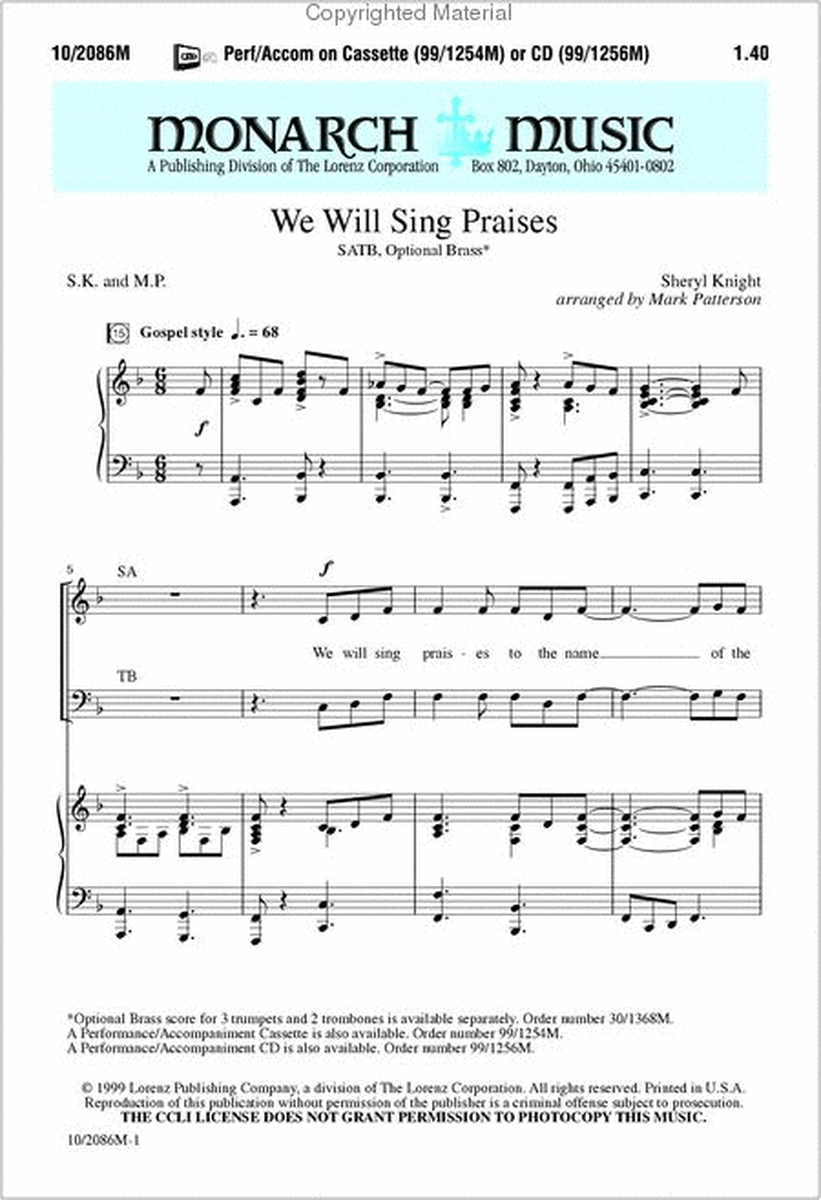 We Will Sing Praises
