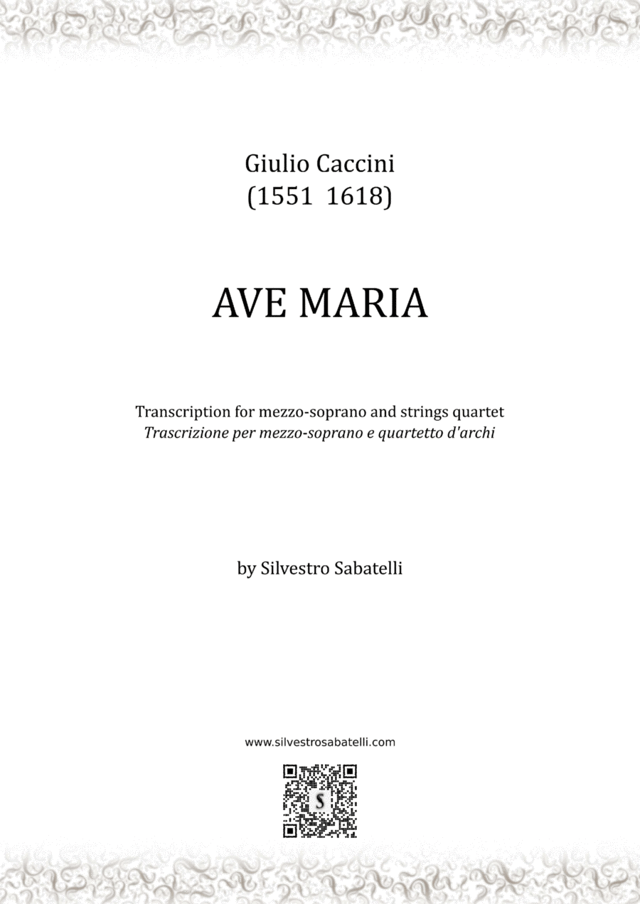 Ave Maria - Giulio Caccini Chamber Orchestra scores gallery preview page 1