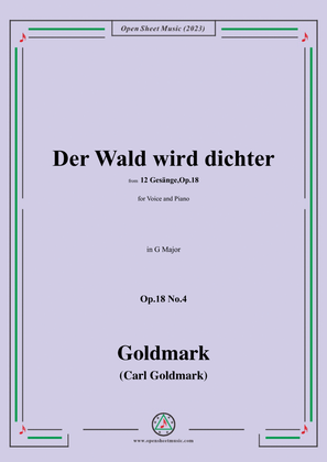 C. Goldmark-Der Wald wird dichter,Op.18 No.4,in G Major