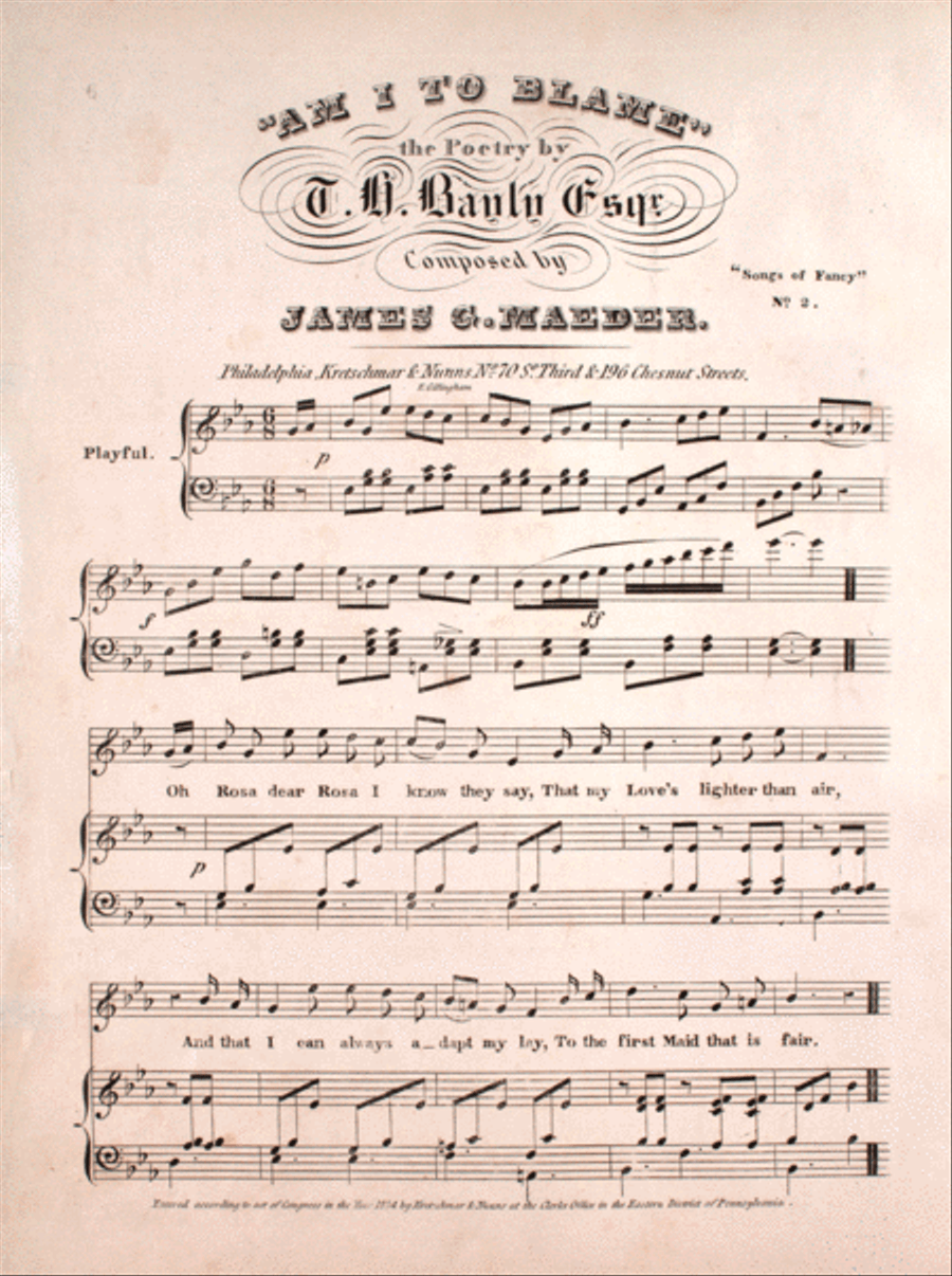 Am I To Blame Voice scores gallery preview page 1