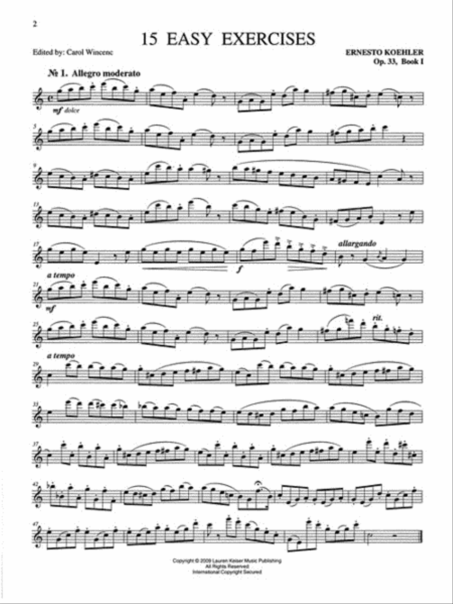 35 Exercises for Flute, Op. 33