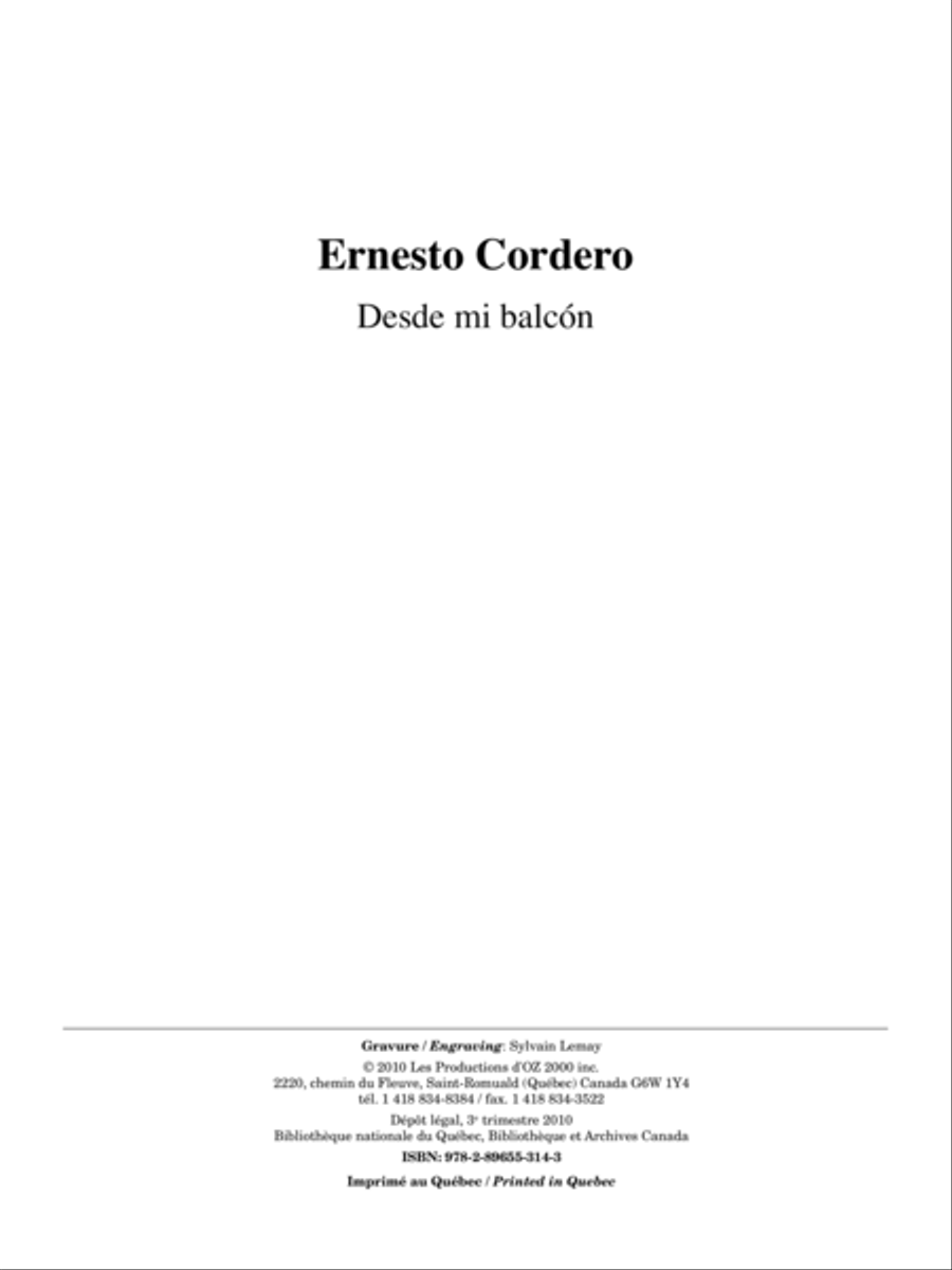 Desde mi balcón Classical Guitar scores gallery preview page 1