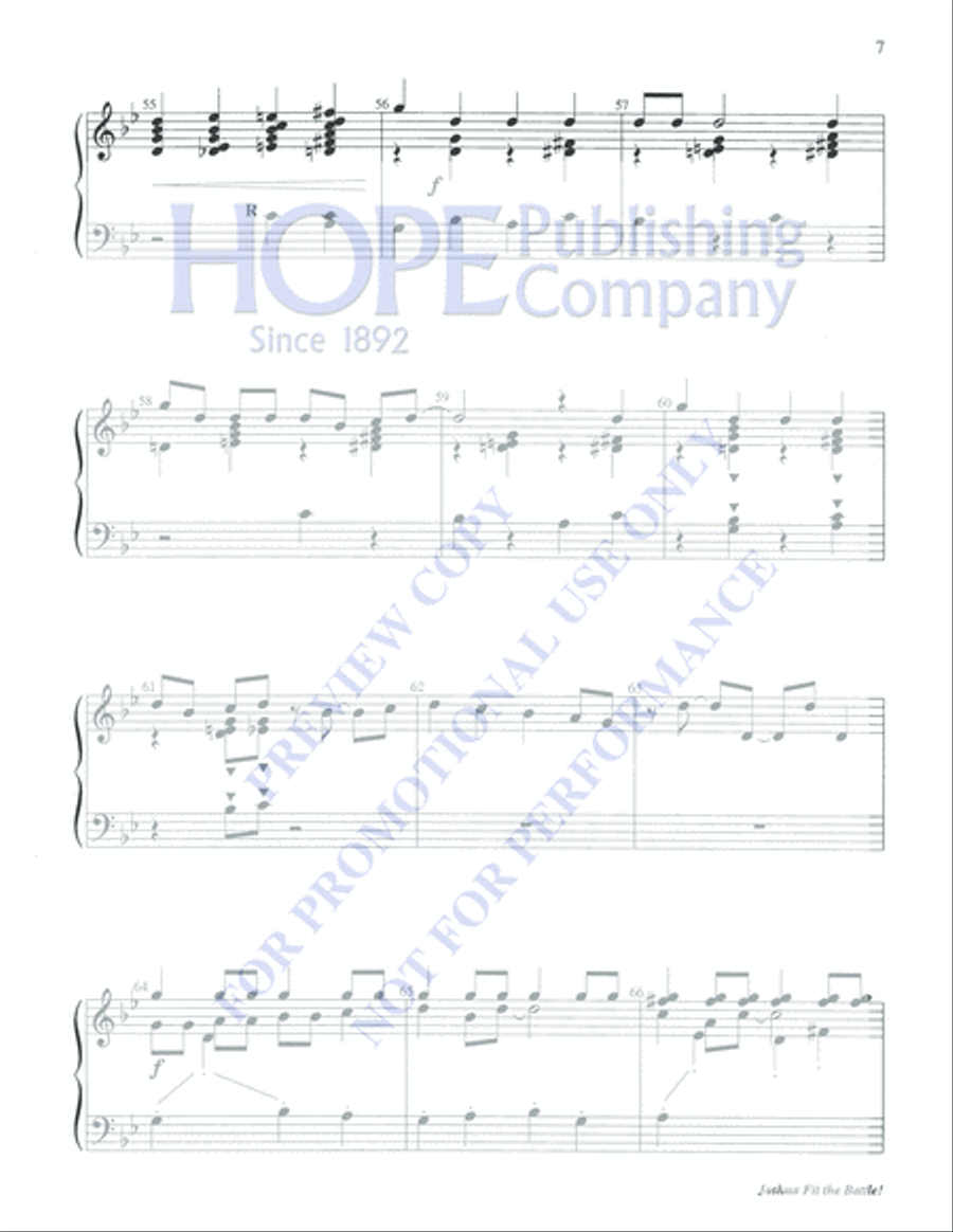 Joshua Fit the Battle! 2-Octaves scores gallery preview page 7