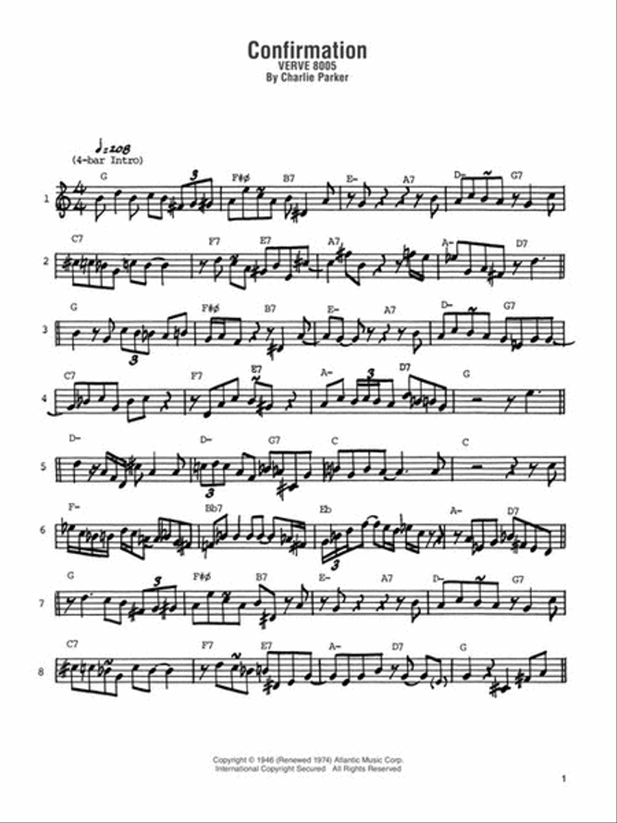 Charlie Parker Omnibook – Volume 1 B-Flat Instrument scores gallery preview page 5