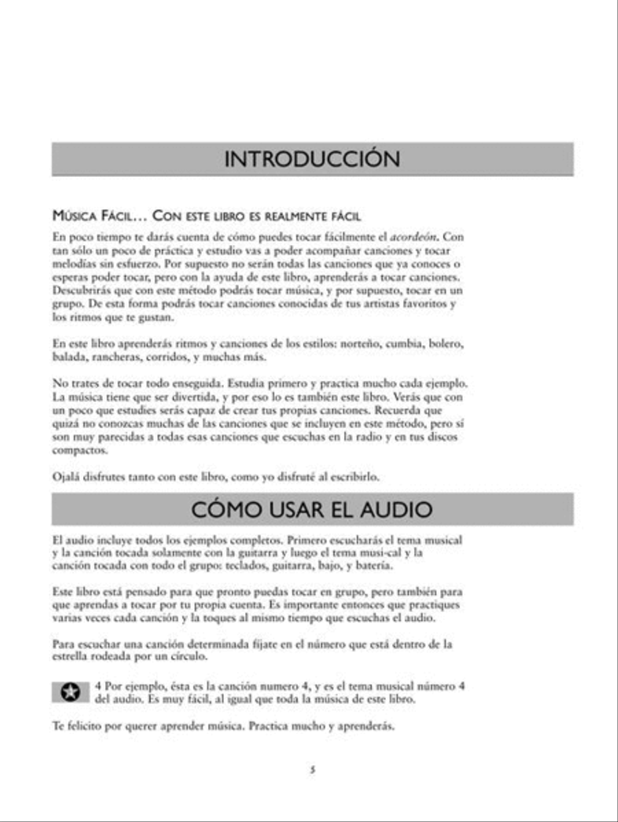 Primer Nivel: Aprende Acordeon Facilmente Accordion scores gallery preview page 5