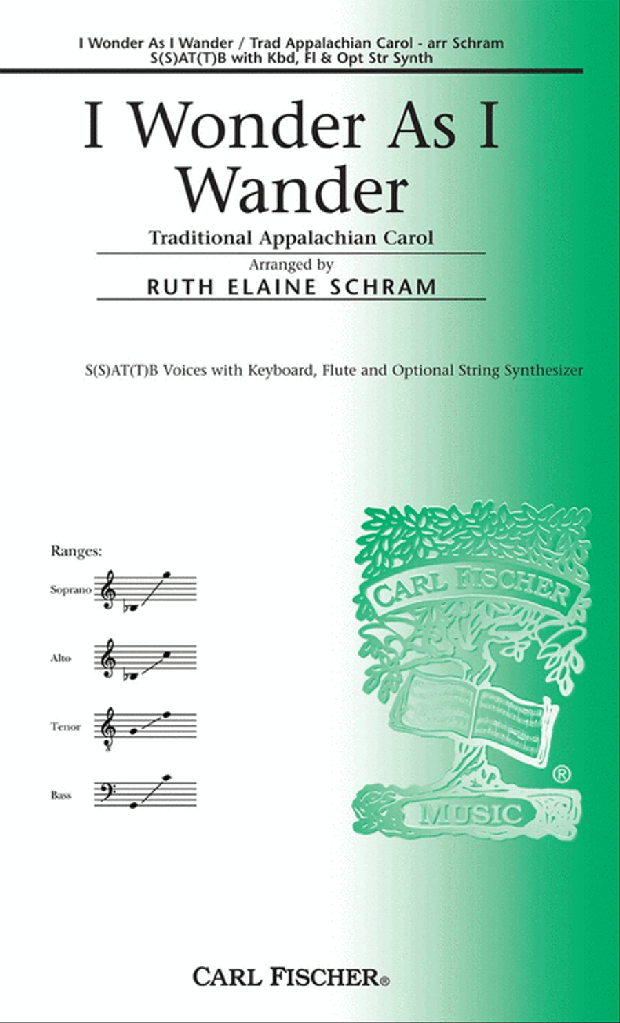 I Wonder As I Wander 4-Part scores gallery preview page 1