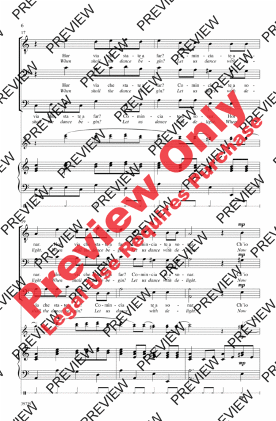 Sonatemi un Balletto Men's Choir scores gallery preview page 6