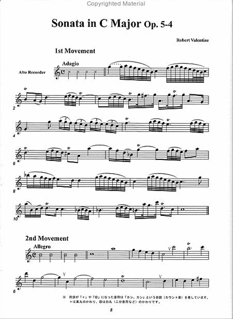 Sonata in E Major Op. 5-4 Alto Recorder scores gallery preview page 2