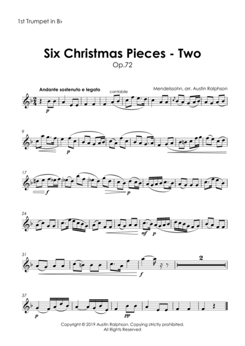 Six Christmas Pieces (Sechs Kinderstücke für das Pianoforte) Op.72: Number 2 of 6 - brass quintet image number null