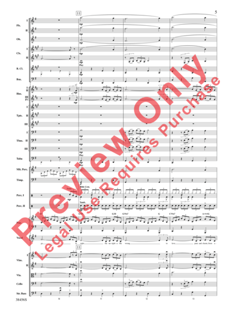 The Impossible Dream (from Man of La Mancha) Full Orchestra scores gallery preview page 6