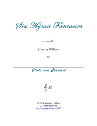 Book cover for Six Hymn Fantasies for Flute and Clarinet