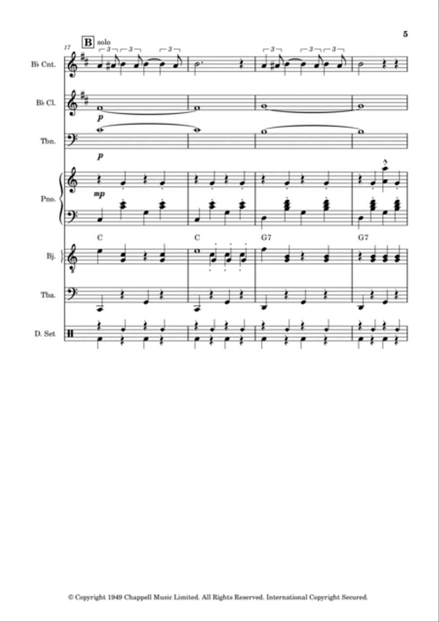 The Third Man (the Harry Lime Theme) Jazz Ensemble scores gallery preview page 5