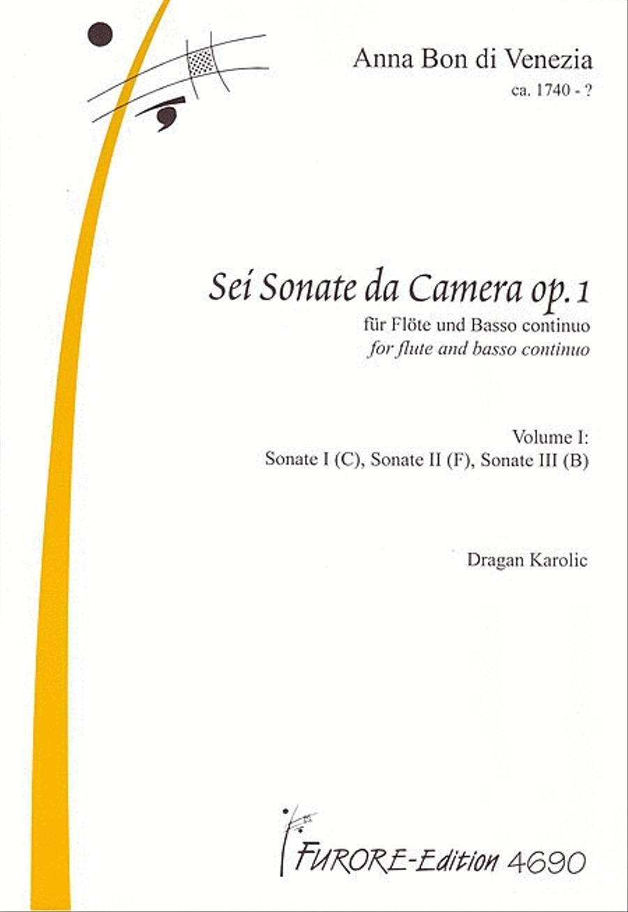 Sonatas for flute op. 1 Vol. 1: Volume I: Sonate I (C), Sonate II (F), Sonate III (B) Flute scores gallery preview page 1