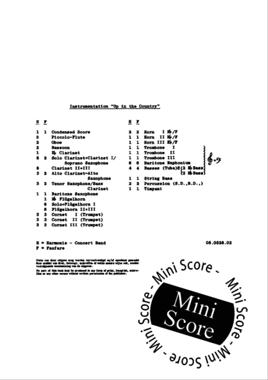 Up in the Country Fanfare Band scores gallery preview page 3