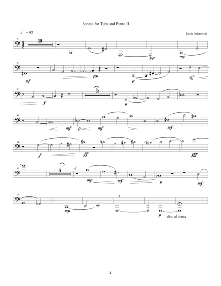 Sonata for Tuba and Piano - Tuba Part