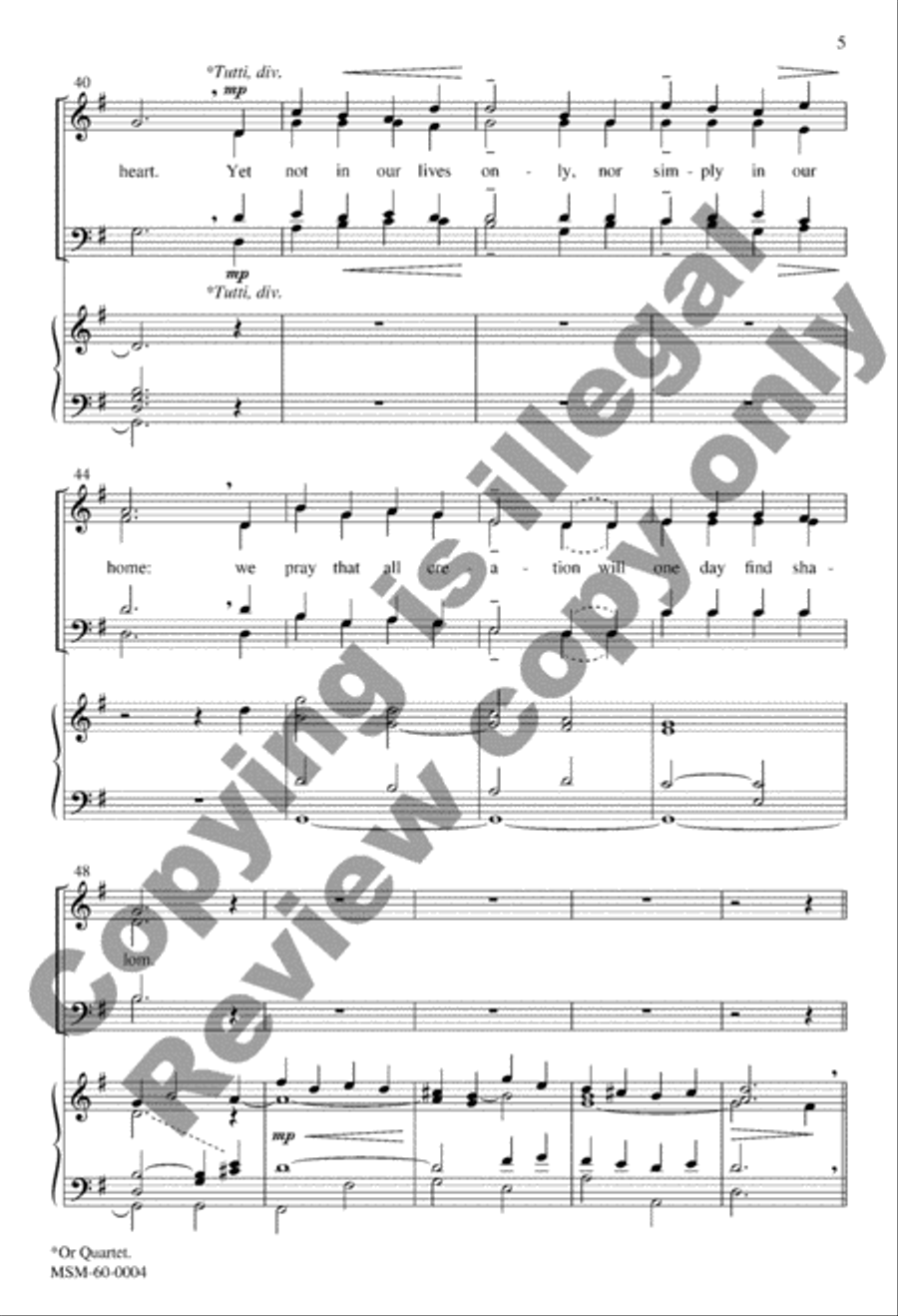 We Wait the Peaceful Kingdom (Choral Score) image number null