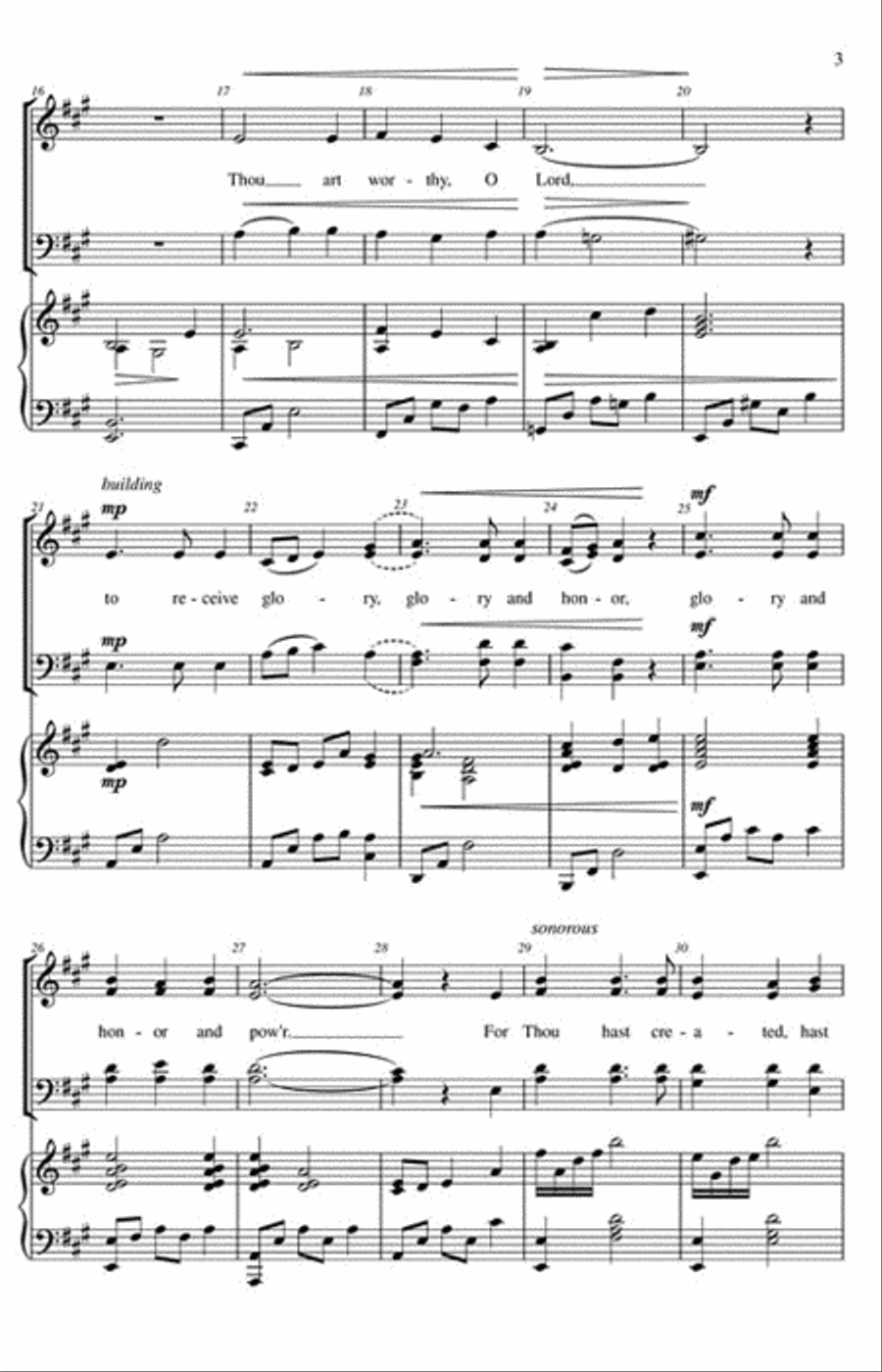 Thou Art Worthy 4-Part scores gallery preview page 3