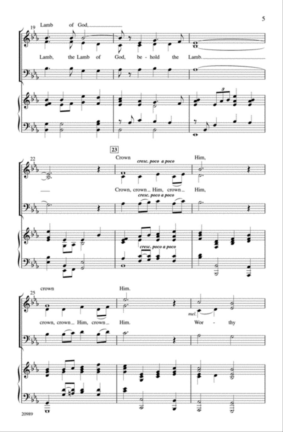 Behold the Lamb Behold the Lamb 3-Part scores gallery preview page 5