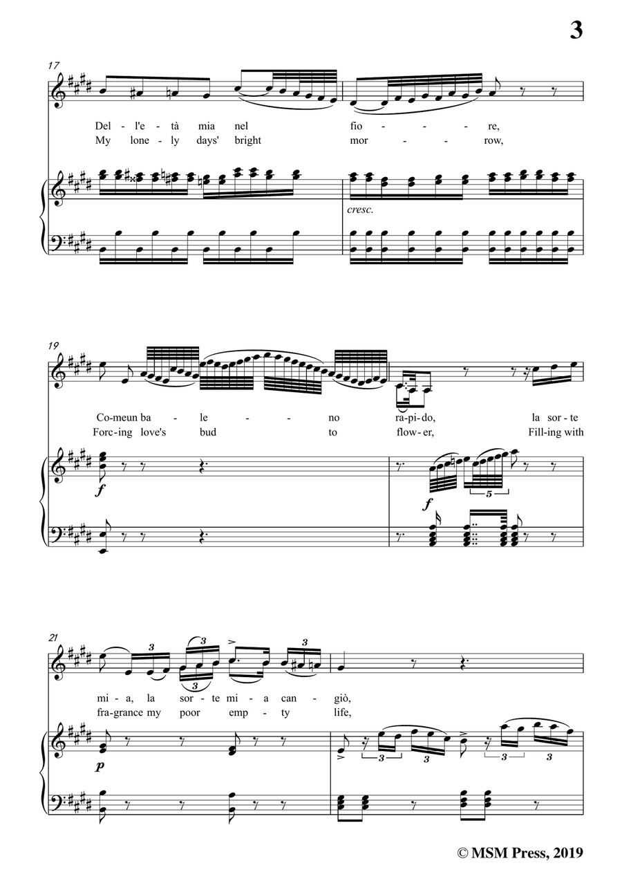 Rossini-Non,più mesta,from 'La Cenerentola',in E Major,for Voice and Piano Piano, Vocal scores gallery preview page 5