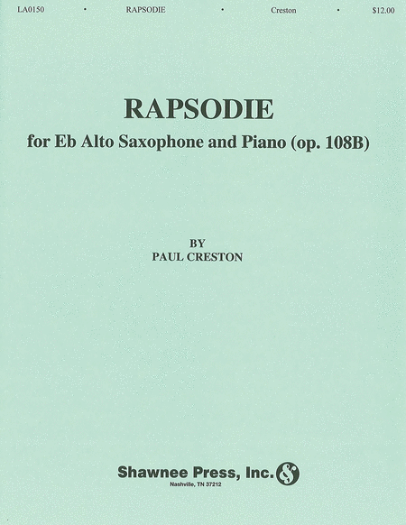 Rapsodie for E Flat Alto Saxophone and Piano Alto Saxophone/Piano