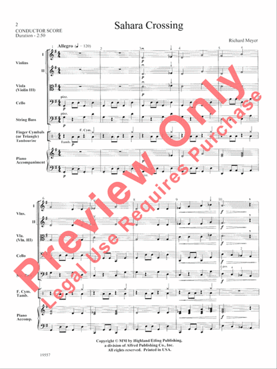 Sahara Crossing String Orchestra scores gallery preview page 3