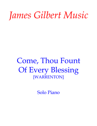 Book cover for Come, Thou Fount Of Every Blessing