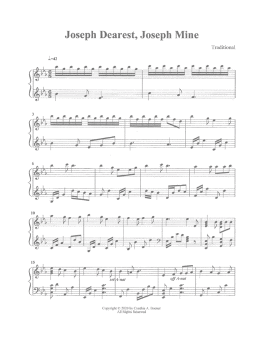 Joseph Dearest, Joseph Mine Harp scores gallery preview page 2