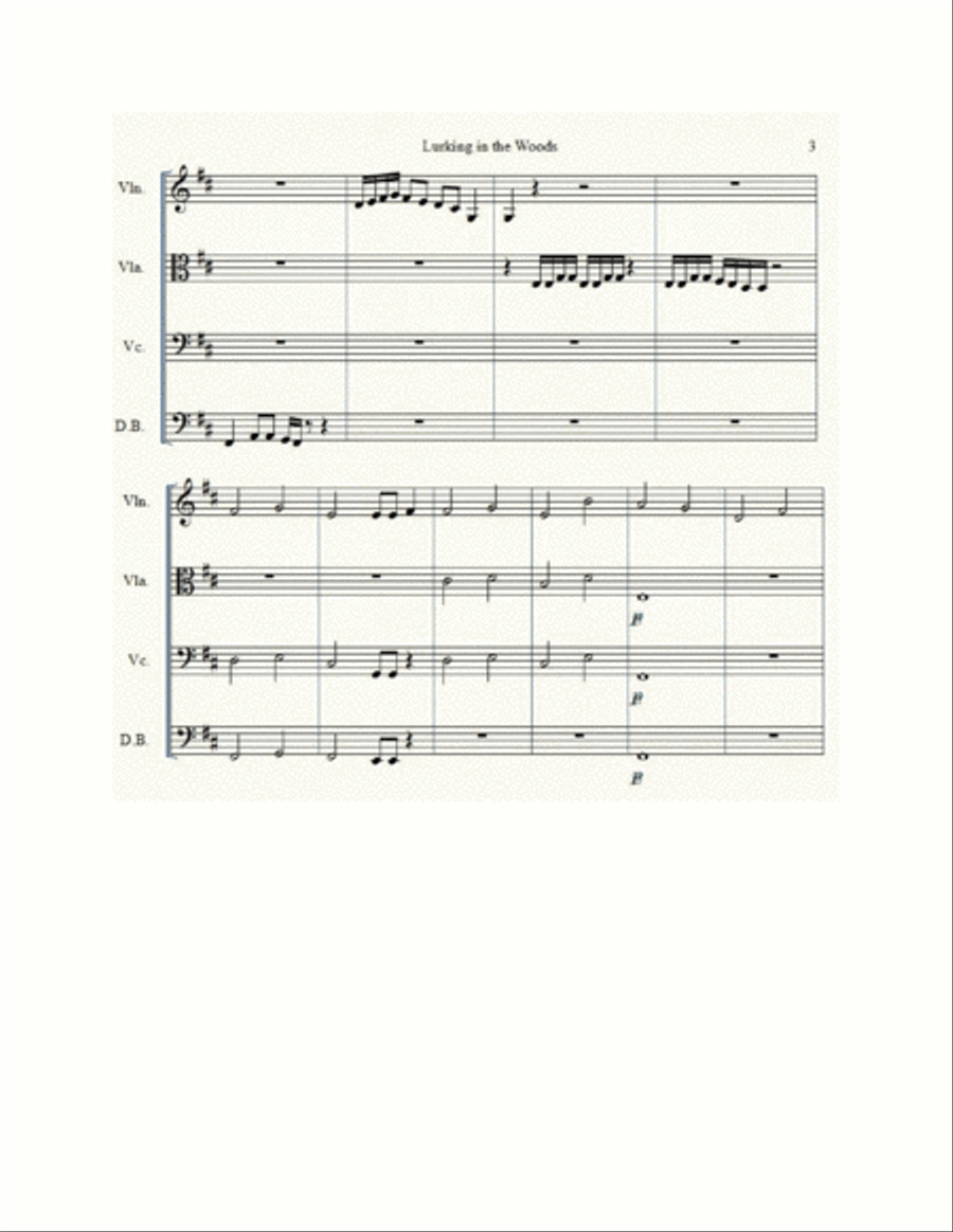 Lurking In The Woods String Quartet scores gallery preview page 4