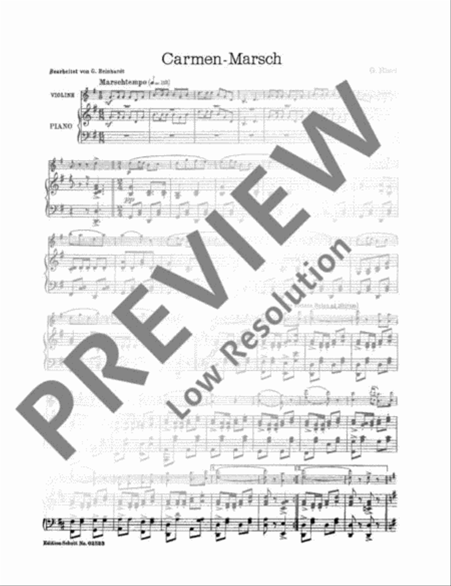 Carmen-Marsch Violin Solo scores gallery preview page 4