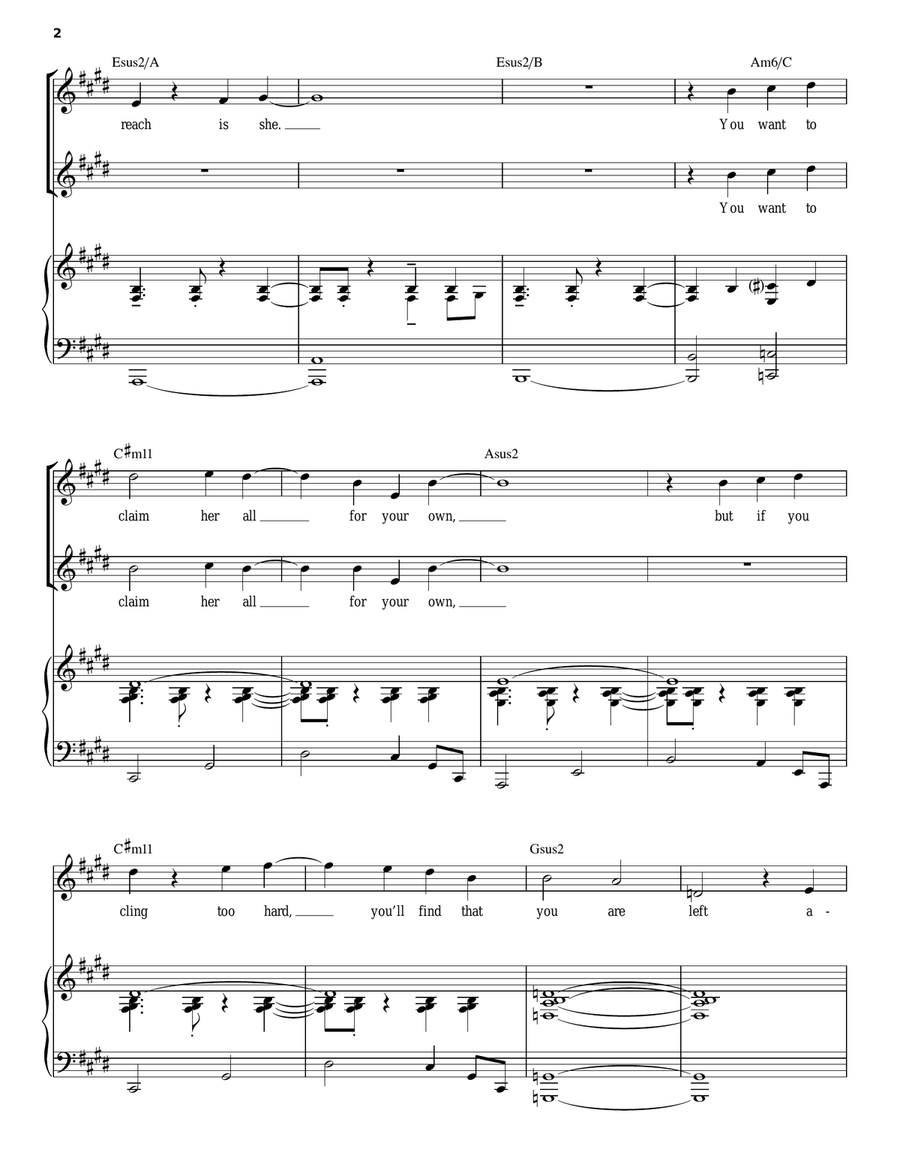 She Piano, Vocal scores gallery preview page 2