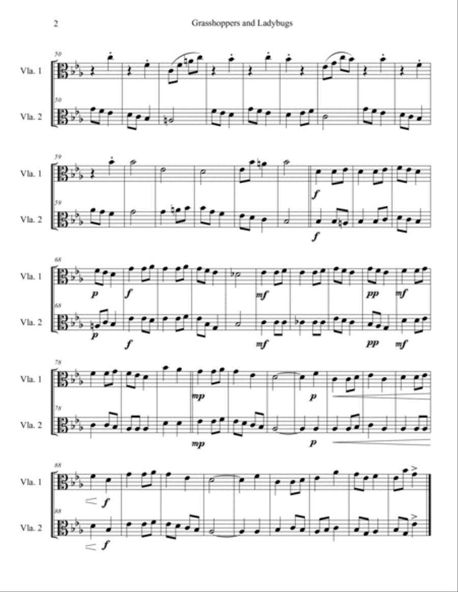 Grasshoppers & Ladybugs String Duet scores gallery preview page 3