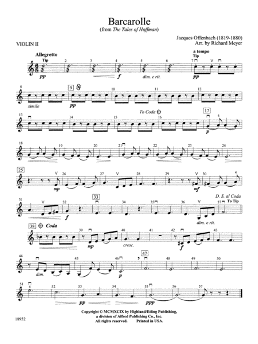 Barcarolle from 