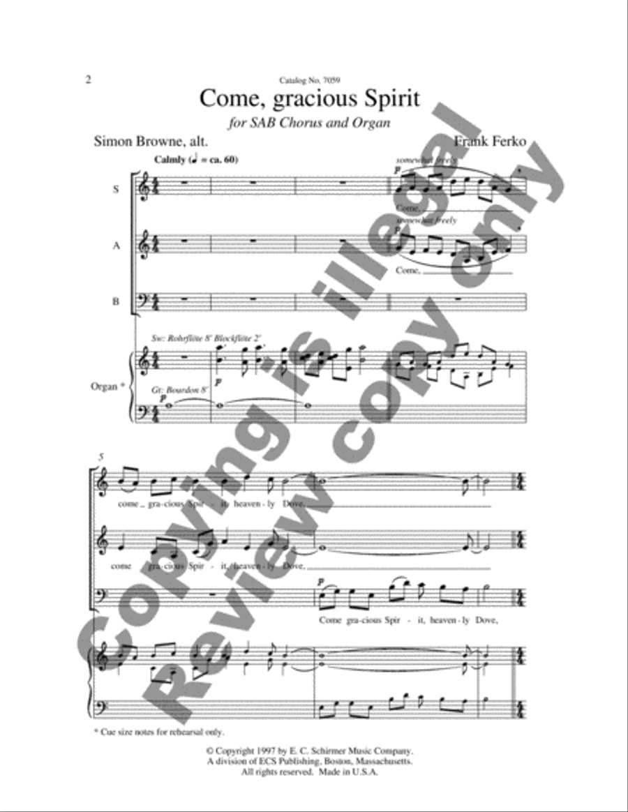 Come, Gracious Spirit Come, Gracious Spirit 3-Part scores gallery preview page 8