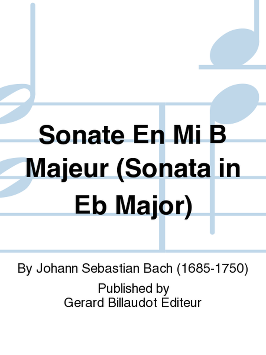 Sonate En Mi B Majeur