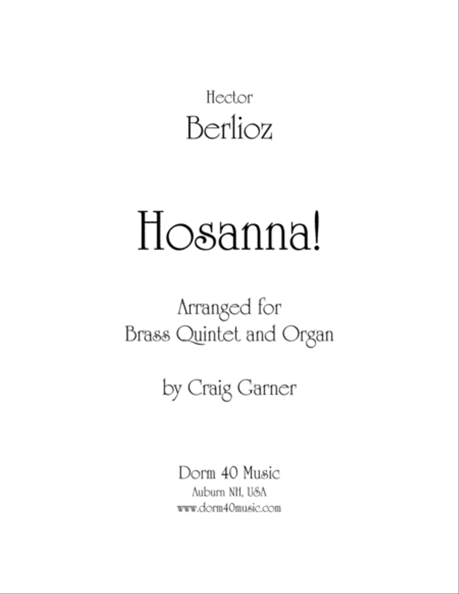 Hosanna! (for Brass Quintet and Organ) Brass Ensemble scores gallery preview page 1