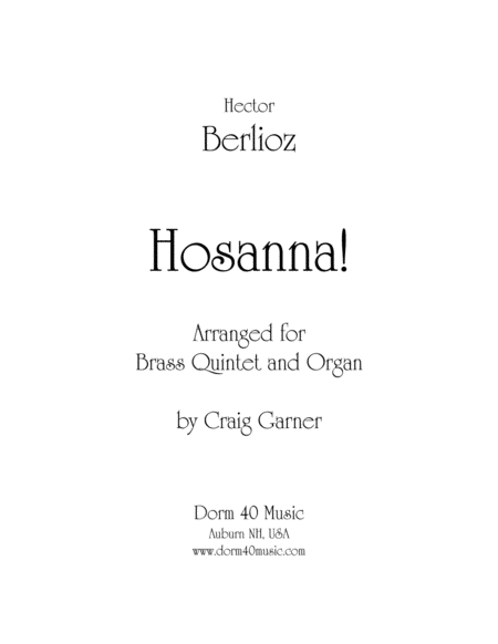 Hosanna! (for Brass Quintet and Organ) image number null