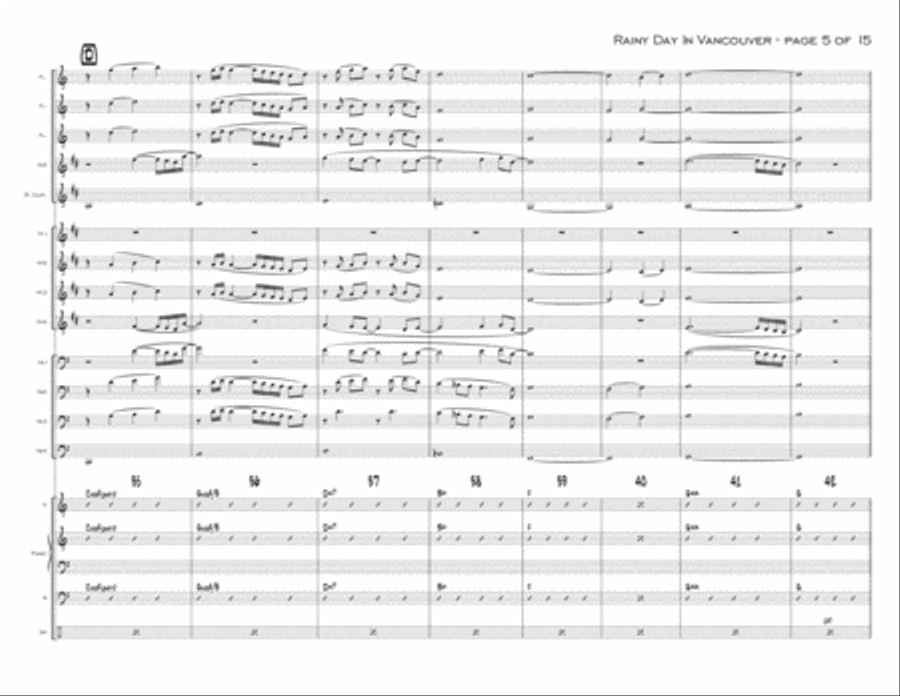 Rainy Day In Vancouver Jazz Ensemble scores gallery preview page 5