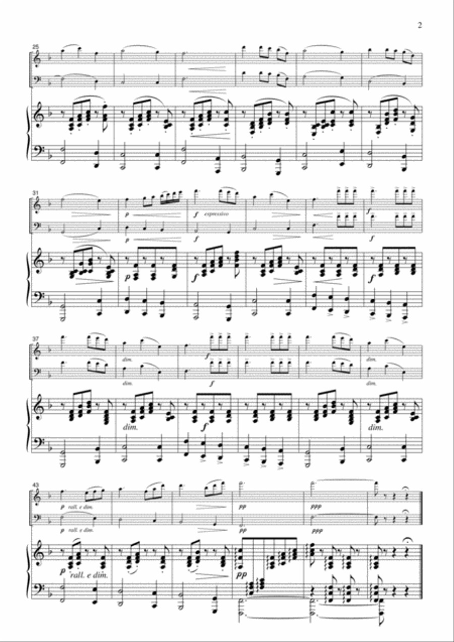 Mascagni Intermezzo from Cavalleria Rusticana, for piano trio, PM001 Piano Trio scores gallery preview page 2