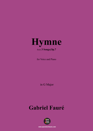 Book cover for G. Fauré-Hymne,in G Major,Op.7 No.2