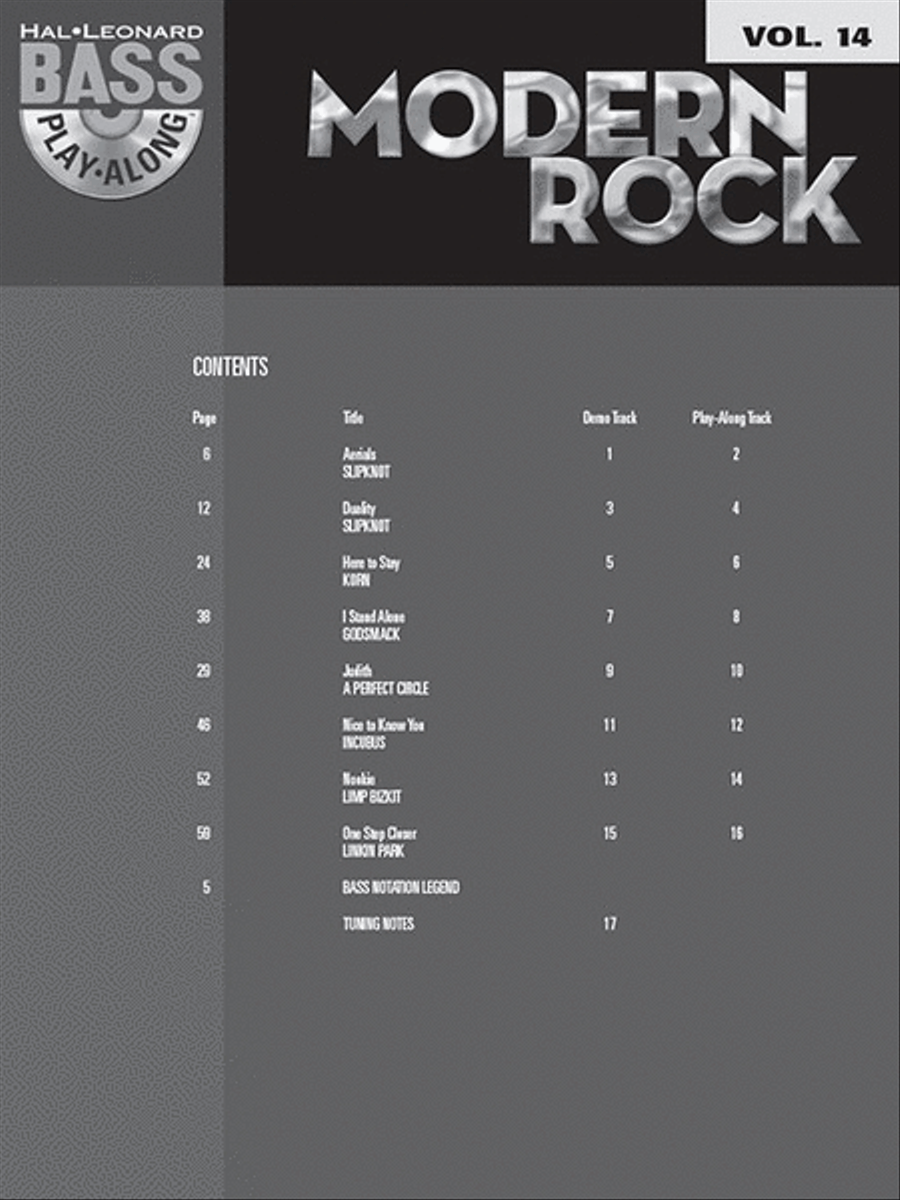 Modern Rock Bass Guitar Tablature scores gallery preview page 2