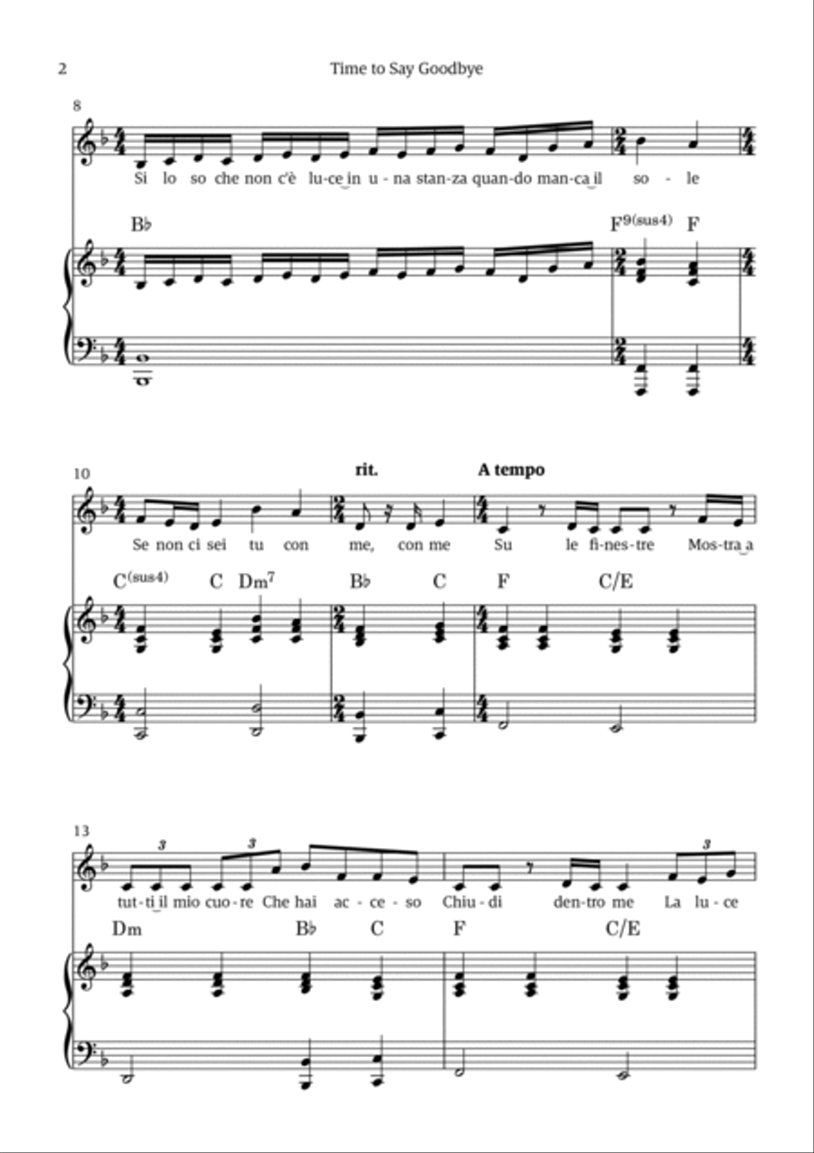 Time To Say Goodbye Voice scores gallery preview page 2