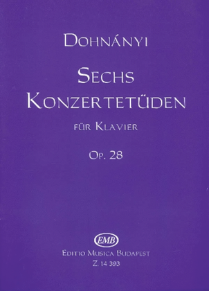 Book cover for 6 Concert Etudes, Op.28 - Volume 1
