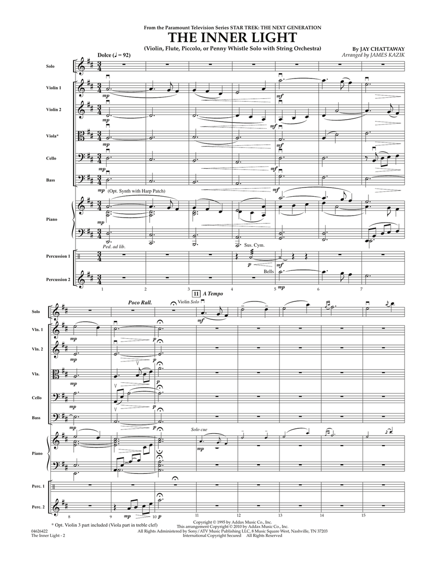 The Inner Light (Solo with Strings) - Full Score Orchestra scores gallery preview page 2