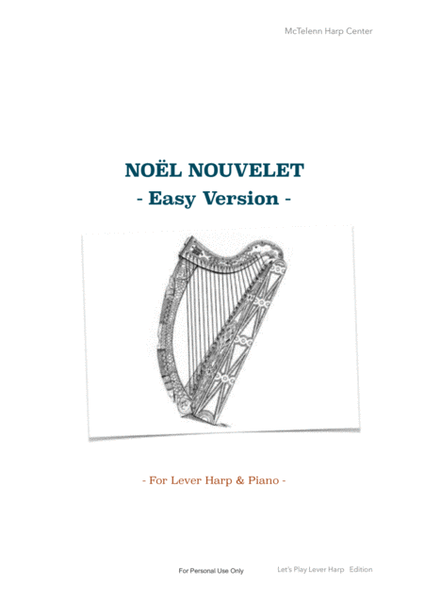 4 Christmas Carol / Noël Nouvelet/﻿Pe Trouz War An Douar/ Carol of Bells/ In The Bleak Midwinter - Harpsicle Friendly - different levels Arrangement and Fingerings & Included video course by Eve McTelenn image number null