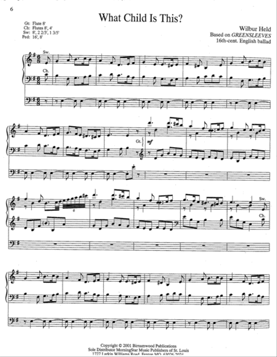 Christmas Comes Again, Set 2 Organ scores gallery preview page 3