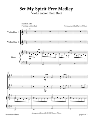 Set My Spirit Free Medley (Violin and/or Flute Duet)