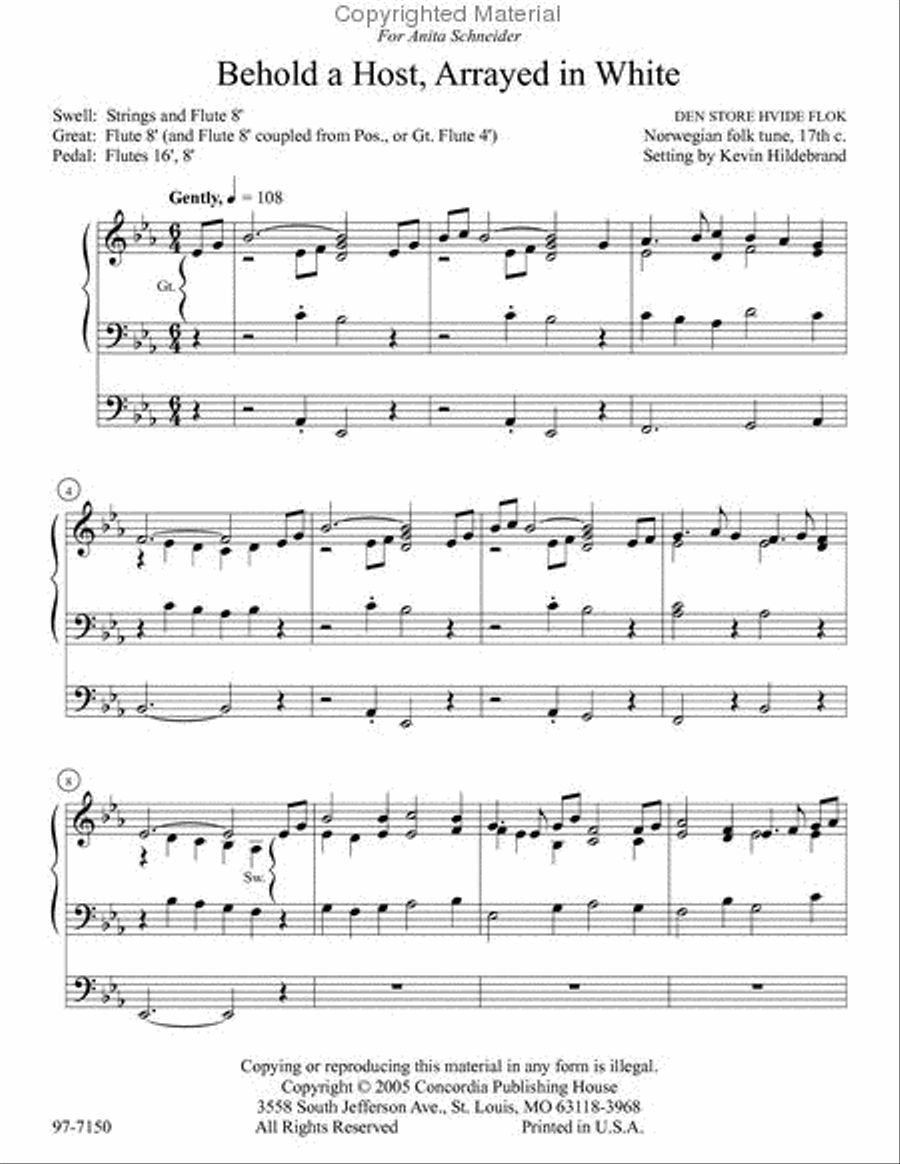 Six Hymn Improvisations, Set 6